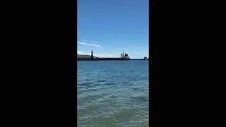 DRON 4K MUY CERCA de barco minero GIGANTE en Coquimbo 🚢😱 #Shorts