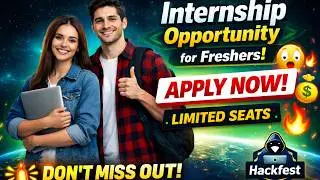 Internship Opportunity for Freshers 2026 | Apply Now | Limited Seats | @pallaviwebmaster