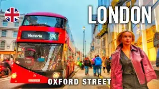 London Walking Tour 4K 🇬🇧 Oxford Circus to Tottenham Court Road