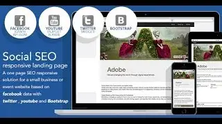 Social SEO responsive landing page based on facebook