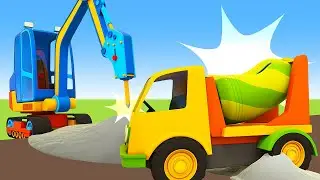 Vamos resgatar o caminh&atilde;o betoneira! Desenhos animados em portugu&ecirc;s. Desenho animado infantil