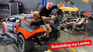 REBUILDING MY DESTROYED LAMBORGHINI&rsquo;S V10 ENGINE! *DAMAGE FOUND*