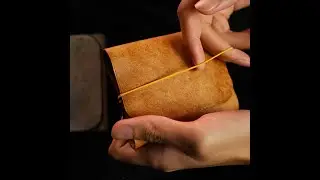 DIY Elastic Cord Leather Business Card Holder | Handmade Office Accessories Tutorial