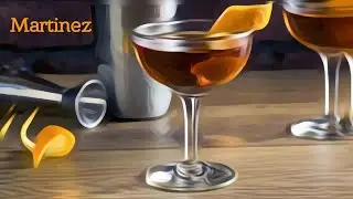 MARTINEZ  cocktail. Best cocktails in the world tutorial. 1 minute cocktails.