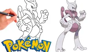 How To Draw MEGA MEWTWO X POKEMON | Mega Pokemons
