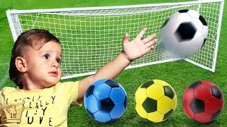 Soccer Songs, Color Balloons & Sing a Song! | Finger Family Nursery Rhymes for Kids by LETSGOMARTIN