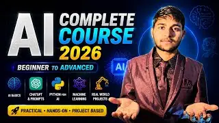 AI Complete Course 2026 | Beginner to Advanced Artificial Intelligence Full Course in HindiDay22/100