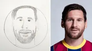 Lionel Messi Drawing Step By Step In Real Time | No Timelapse Pencil Sketch Fifa 2026