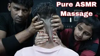 Pure 4 Hands ASMR Massage Therapy By Soft And Hard Hands | Scratching And Tapping Massage ASMR