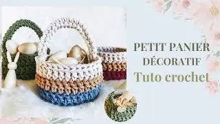 Tuto Crochet : Petit panier d&eacute;coratif avec anse 🐣 Sp&eacute;cial P&acirc;ques & d&eacute;co