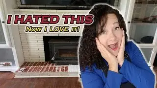 Brick Fireplace Makeover - on a budget!!