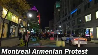 Montreal Armenian Manifestation in downtown Montreal on Friday October 9, 2020