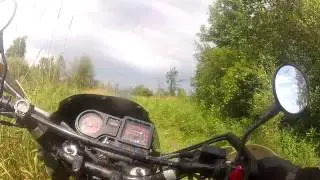 KLR trails of water and mud
