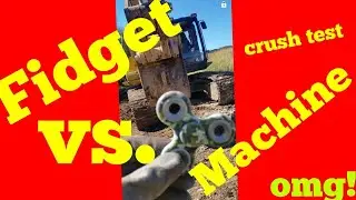 Fidget Spinner Crush Test!! Machine kills !!