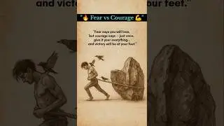 Fear⚡ Courage 💪।#fearmotivation #courage #explorepage #motivation #ytshorts #shortsfeed #quotes