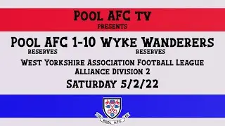 Pool AFC reserves 1-10 Wyke Wanderers reserves