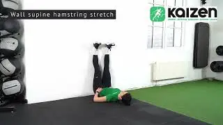 Wall supine hamstring stretch