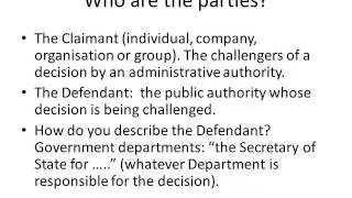 General Points about Bringing a Claim for Judicial Review