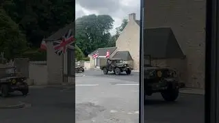 Small #wwii convoy on the move Aur-sur-Mer #normandy #dday80 #dday #ww2 #travel #reenactment #france