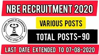 National Examination of board Recruitment 2020 date extended# NBE Recruitment  2020# jobupdate-113