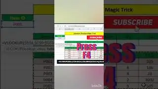 Advance Vlookup Magic Trick #exceltricks #exceltutorial