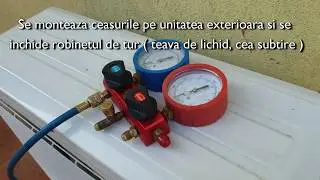 Schimbare aer conditionat. Recuperare freon unitate veche, vidare si pornire unitate noua.