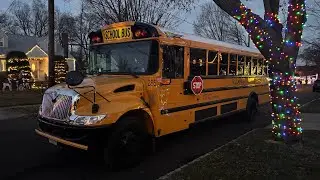 Villani Bus- 285 2024 ICCE school bus Diesel Night ride along/ Engine fan action 