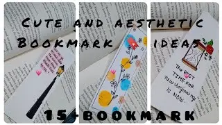 DIY cute and aesthetic bookmark ideas # aesthetic #pinterest #youtubevideo #art #trending #bookmark 