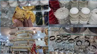 Fancy Luxury Crockery/Branded Crystal Crockery/Wedding Glassware Crockery Wholesale Market Pakistan