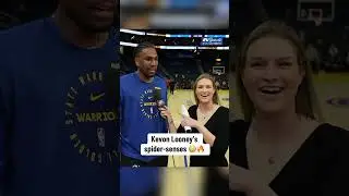 Kevon Looney saved her from getting hit by the ball 🙌 (via @nbcsportsauthentic/TT)