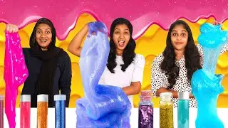 SLIME MAKING CHALLENGE🤩 | വാശിയേറിയ ഒരു SLIME MAKING ചലഞ്ച് | FANCY SLIME | PULLOTHI