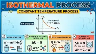 Isothermal Process || Constant Temperature Process || Derivations || Properties of Gases