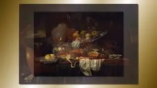 Artist Joris van Son.  Still life vernissage