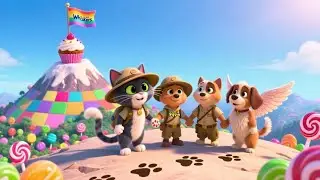 Cookie Cat and the Jellybean Jungle | Sweet Adventure Rhyme for Kids | Nursery Rhymes & Songs