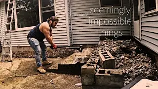 seemingly impossible things | EP 9 | breaking off our concrete patio by hand