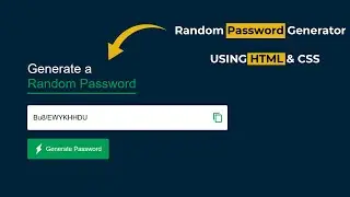 How To Generate a Random Password Using JavaScript | Password Generator JavaScript Project