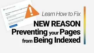 How to fix a &ldquo;new reason preventing your pages from being indexed&rdquo; in Google Search Console?