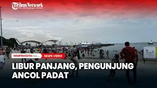 Libur Panjang, Wisatawan Ramai ramai Datang Menyerbu dan Memadati Pantai Ancol