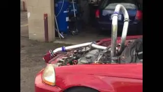 Clean civic burnout with a custom air intake w/ blowoff valve