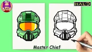 How to Draw a Master Chief Helmet | Game Halo