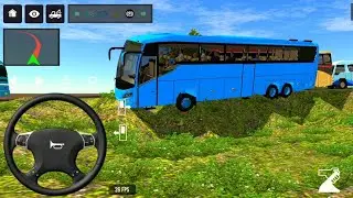New bus driving 3d game 👍 offroad driving bus simulator game || indian bus driving game