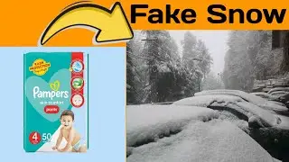 Made snow from baby diaper Pampers snow crazy experiment BABLU SKP
