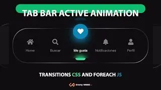Tab Bar Active Animation with JAVASCRIPT, HTML y CSS