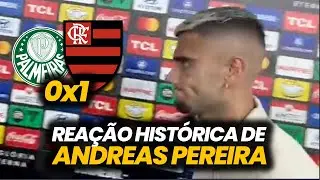 Veja REA&Ccedil;&Atilde;O do Andreas Pereira ap&oacute;s Flamengo derrotar o Palmeiras na Libertadores!