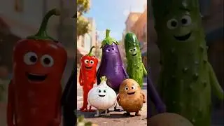 Funny Vegetable Monsters Run Wild #shorts #shortsviral #monster #disney #pixar #pipitav