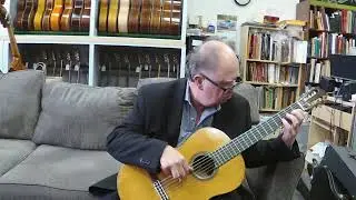 1907 Enrique Garcia Classical Guitar Gut trebles, Silk basses Chromatic Scales