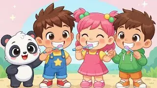 Brush Your Teeth Song 🪥 | Kids Songs in English | Giggle Orbit