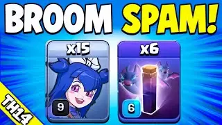 15 x Broom Witches = WOW!!! TH14 Attack Strategy ! Broom Strategy ! Mecha Strategy (Clash of Clans)