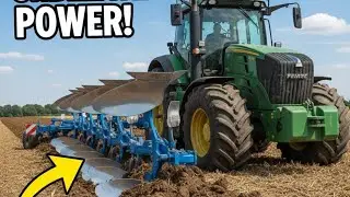 🚜 unbelievable power the mega plow #johndeere #tractor #agriculture 