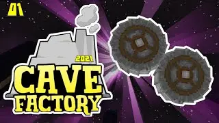 Lets Play Cave Factory EP 1 - My First Stoneblock! Create Mod Crushing Wheel Setup! Tinkers Tools!